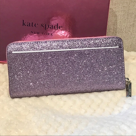kate spade Bags Kate Spade Lilac Purple Glitter Wallet Poshmark